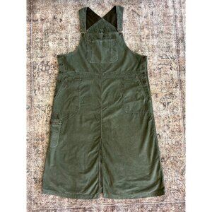 Vintage Eddie Bauer Corduroy Overall Cargo Skirt Dress 2X Lagenlook Relaxed